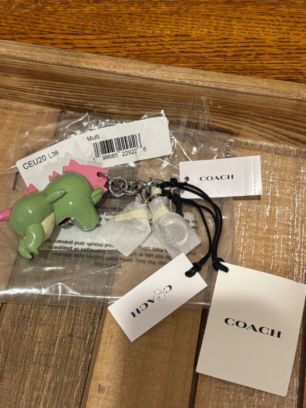 Coach x Brain Dead Vinyl Darby Dino Bag Charm | CEU20 NWT - Picture 9 of 9